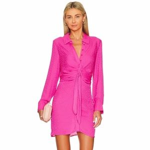 Steve Madden Tie Curious Mini Dress in Pink Glo XS